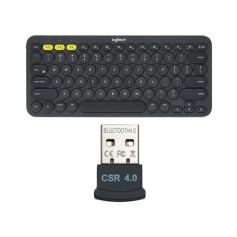 Logitech K380 Multi Device Bluetooth Keyboard Dark Gray Bundle Knox ...