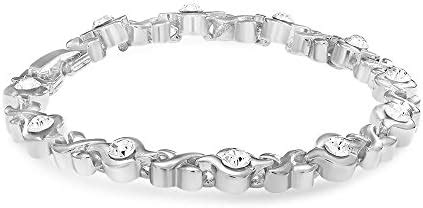 Mahi Rhodium Plated Feminine Bracelet With Crystals for Women ...
