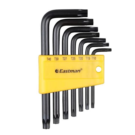 Eastman Star Allen Keys, Set Of 7 Pcs, T10 To 40, Short Pattern, Chrome ...