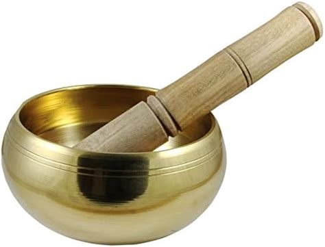 Brass Metal Tibetan Singing Bowl Red - 4" Musical Instrument for ...