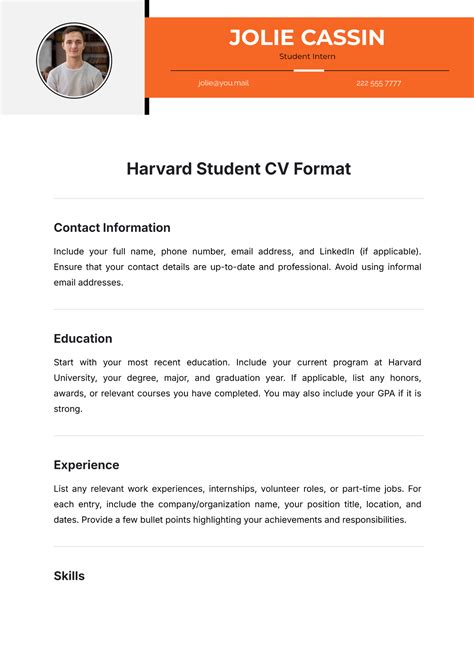 Free Student CV Templates to Edit Online and Download