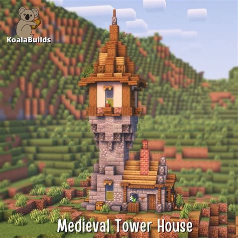 Medieval Tower House in Minecraft