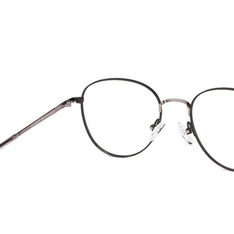 Matte Black Gunmetal Grey Transparent Full Rim Round Vincent Chase ...