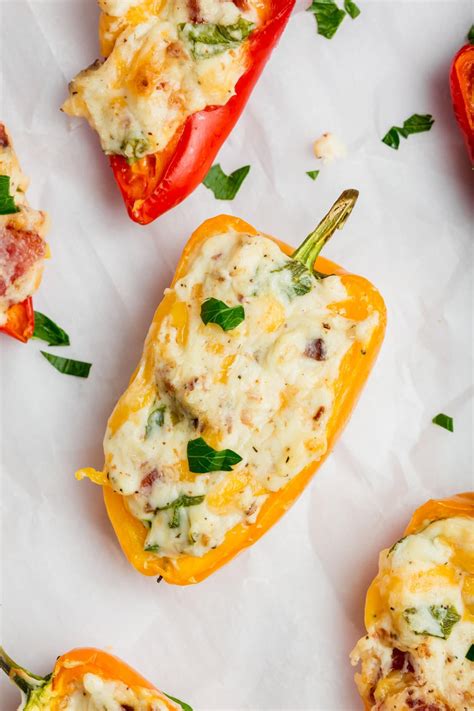 Cheddar Bacon Stuffed Mini Peppers Recipe