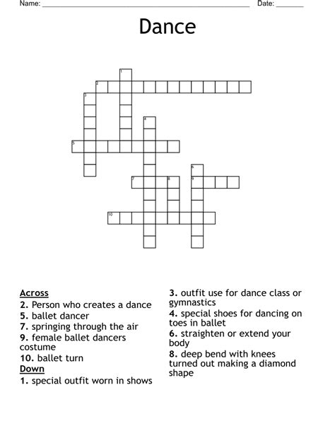Upbeat Dance Crossword Puzzle Clue at Dwight Burke blog