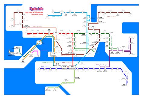 Hong Kong Metro Map, Subway Map, MTR Map, 2023, 48% OFF