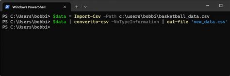 How to Export an Output to a CSV File From PowerShell 的图像结果