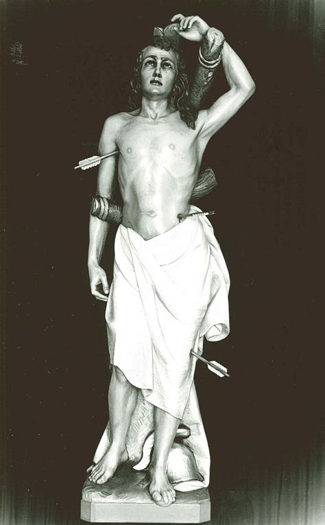 Wooden statue of St.Sebastian - Ferdinand Stuflesser 1875