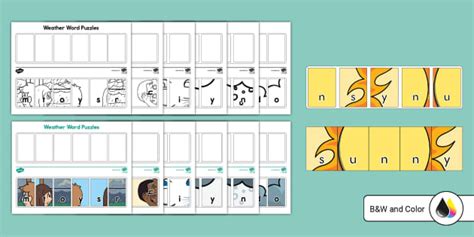 Weather Word Puzzles (teacher made) - Twinkl