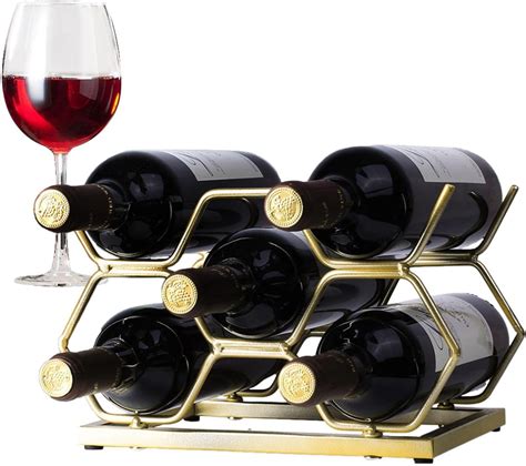 Vigcebit Wine Racks Countertop,Gold Wine Holder Stand For Cabinet - 9 ...