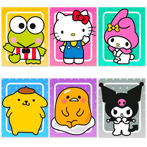 JUMANT Kawaii Poster Set for Hello Kitty Poster Wall Decor - Sanrio ...