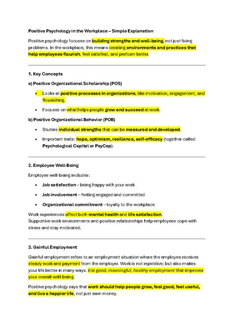 Gainful Employment in Positive Psychology: Key Concepts and Practices ...