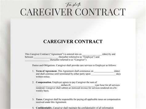 Caregiver In Exchange For Room And Board Agreement