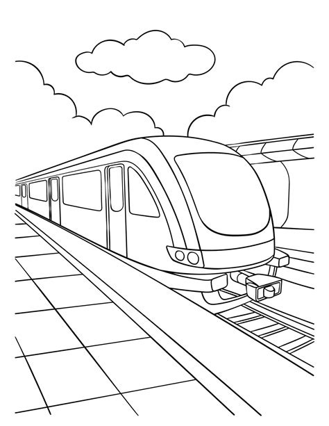 Train Coloring Page for Kids 13801454 Vector Art at Vecteezy