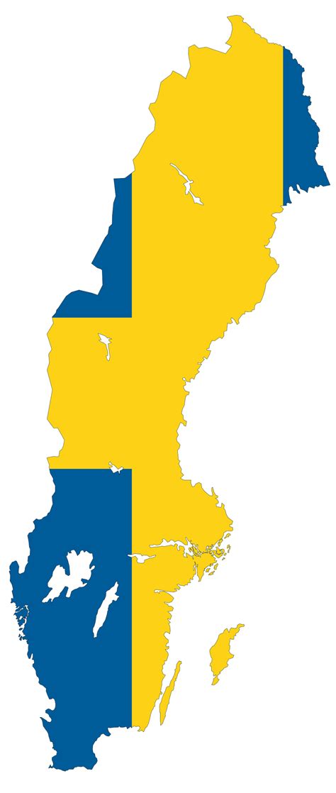 Sweden Flag Map - MapSof.net