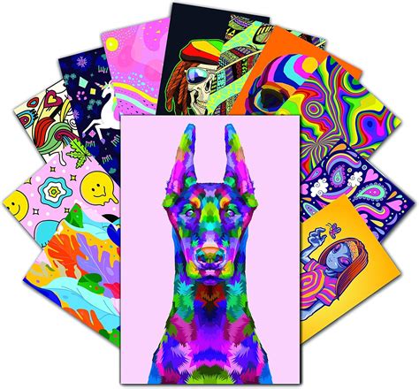 Buy HK Studio Hippie Poster for Stoner Room | Self-Adhesive, Vinyl ...