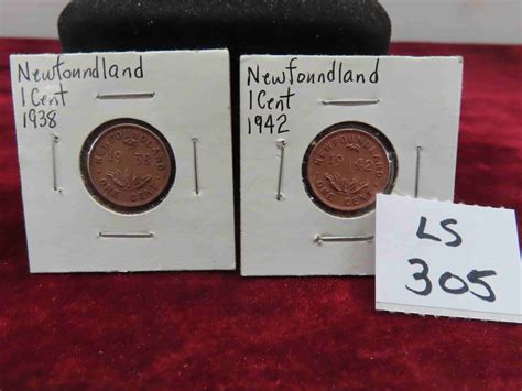 Newfoundland 1938 , 1942 One Cent Coins