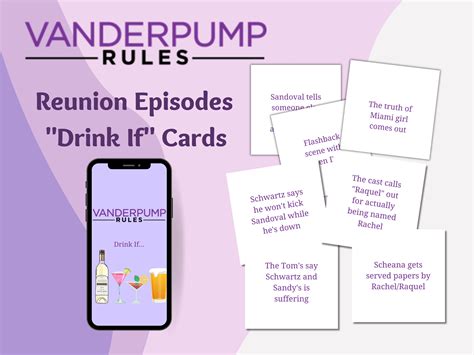 Vanderpump Rules Reunion Game Bundle: Bingo, Drinking Game, Quotes ...