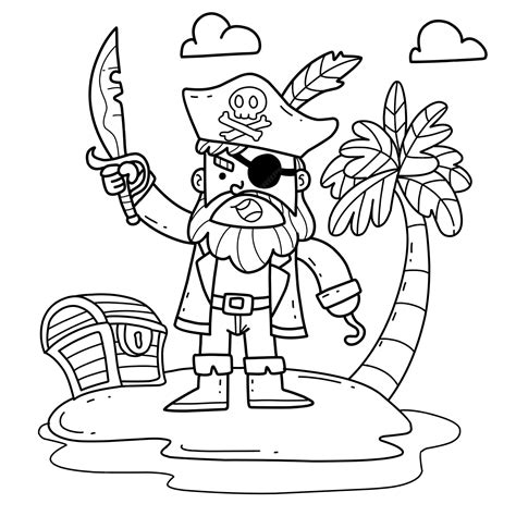 Pirate Cartoon Coloring