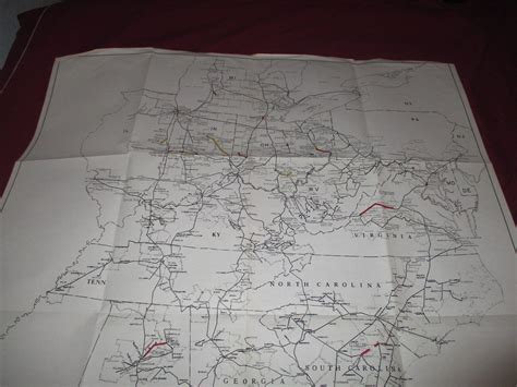 1989 CSX Railroad SYSTEM DIAGRAM MAP Approx. 33" x 44" # 4073 | #4546765903