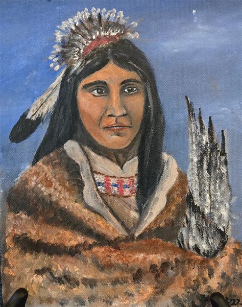 Original Native American Oil Painting on Canvas Studio Signed AR 22 8 X 10 Southwest Art Native ...