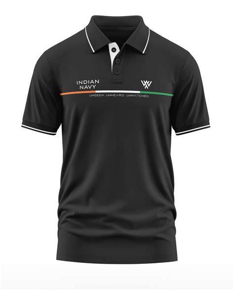 Indian Navy Unseen Unheard Unmatched Polo Collar T-Shirt – Warriorworld