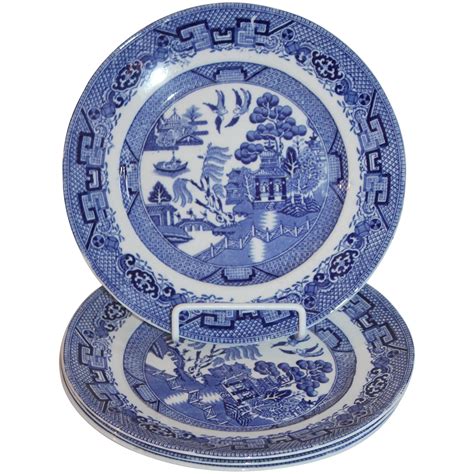 Grimwades Set of Six Blue Willow Plates at 1stDibs | blue willow plates ...