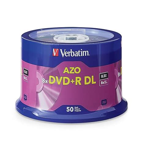 Verbatim DVD+R DL 8.5GB 8X with Branded Surface - 50pk Spindle - Buy ...