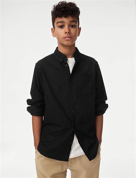Buy Pure Cotton Oxford Shirt (6-16 Yrs) at Marks & Spencer