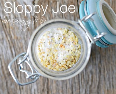 Sloppy Joe Seasoning Mix Recipe | Sloppy joes seasoning, Seasoning ...