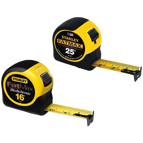 Stanley FMHT70455LC 2PK 25′ & 16′ x 1-1/4″ FatMax Tape Measures, SAE ...