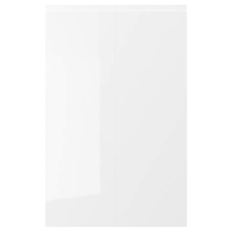 VOXTORP 2-p door f corner base cabinet set, left-hand, high-gloss white ...