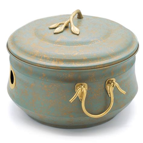 Decorative Garden Hose Pots with Lid: Brass and Copper Finish – Good ...