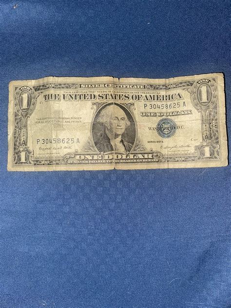 1957 one dollar bill blue seal | eBay