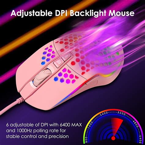 Buy Ultralight Gaming Mouse,RGB Backlit Mice with 7 Buttons ...