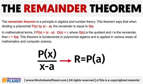 Image result for Remainder Theorem Explained