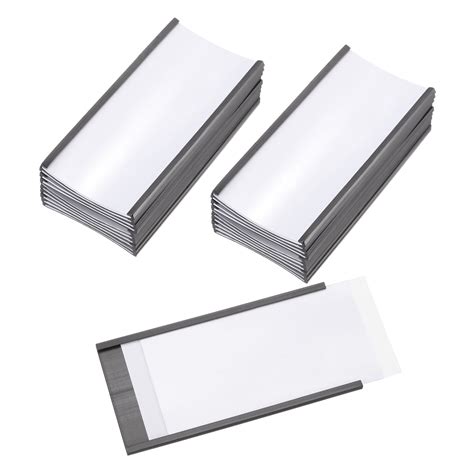 Uxcell Magnetic Label Holder 4" x 2" with Paper Inserts C Channel ...