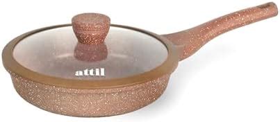 Buy Bergner Bellini+ Pressed Aluminium Non-Stick Kadhai with Glass Lid ...