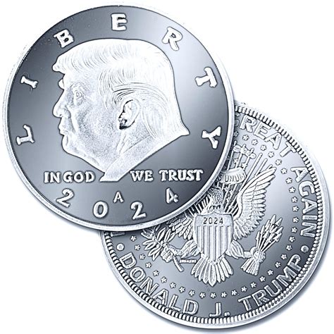 Amazon.com: Aizics Mint Donald Trump Silver Coin 2024 with Certificate ...