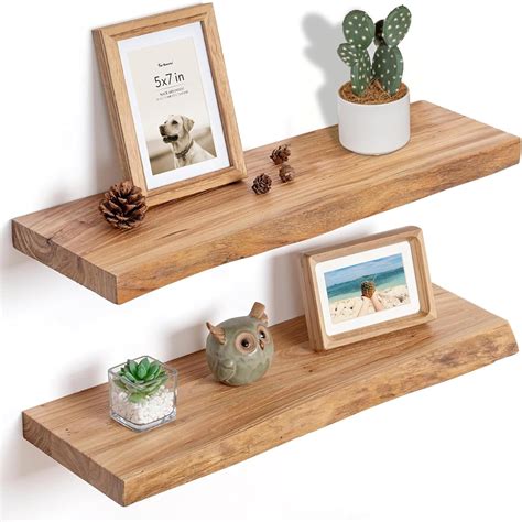 Fun Memories Floating Shelves for Wall, 24 Inch Wall Shelf Set of 2 ...