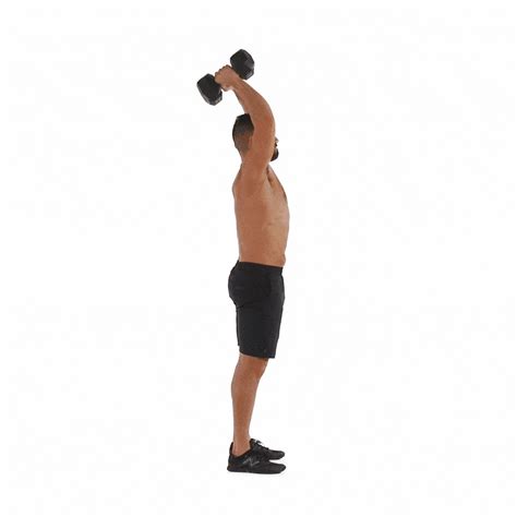 Overhead Triceps Extension How To: Standing Overhead Dumbbell Tricep