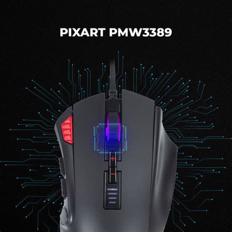Cosmic Byte Equinox Gamma 16000DPI 12 Buttons, Pixart PAW3389 Wired ...