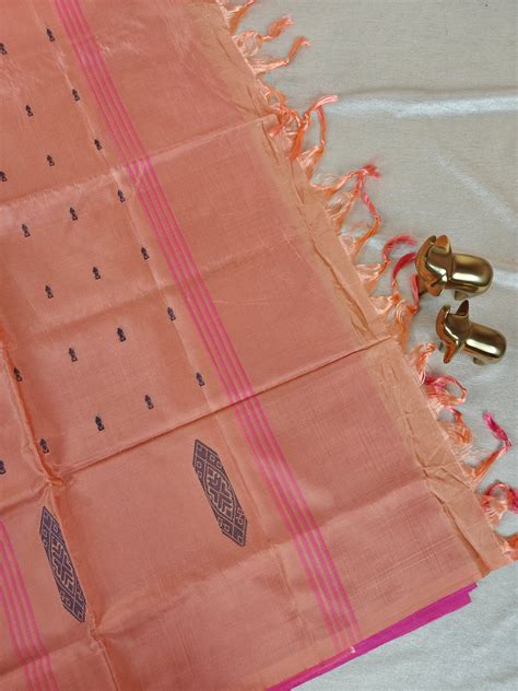 Chinnalampattu Saree- Pink with Peach – Looms Legacy