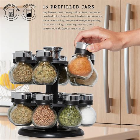 Kamenstein 16-Jar Revolving Spice Rack - GoTinySpace