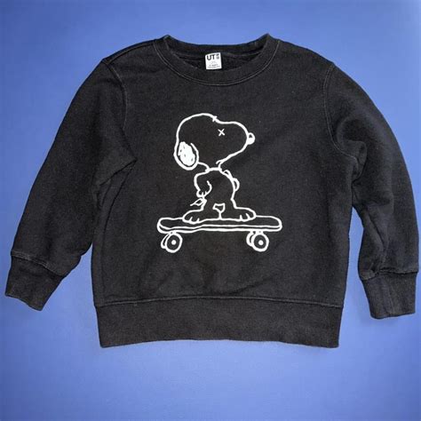 UNIQLO Black and White Sweatshirt | Depop