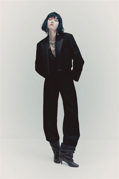 Women's Black Wool tuxedo blazer | H&M IN