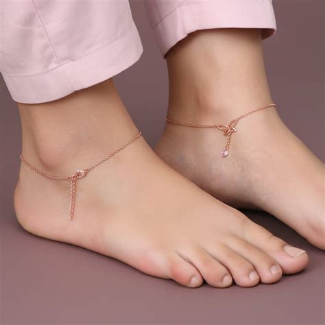 Buy Rose Gold Dancing Flutter Anklet Online | GIVA Jewellery – GIVA