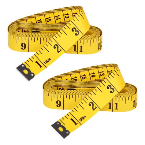 120 Inch/300cm Soft Body Measuring Tape 2 Pack, Dual-Sided Body ...