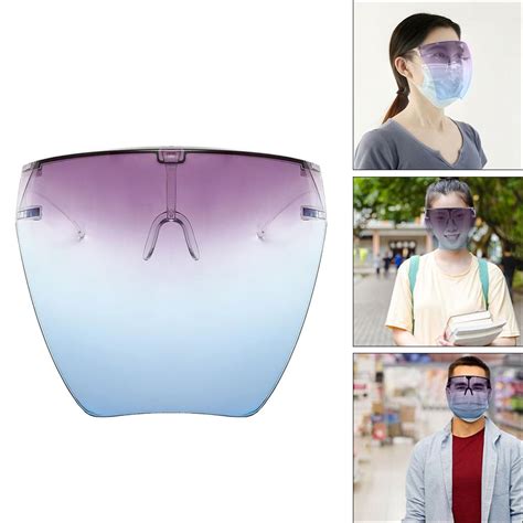 Full Face Shield Protective Guard Transparent Glasses Visor Purple Blu ...