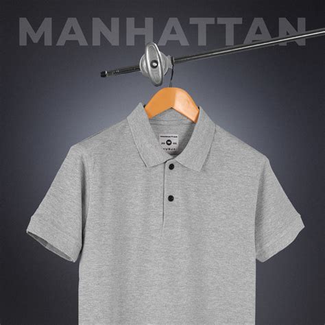 Rich in Cotton Polo Plain T Shirts (Grey Melange) Without Pocket ...